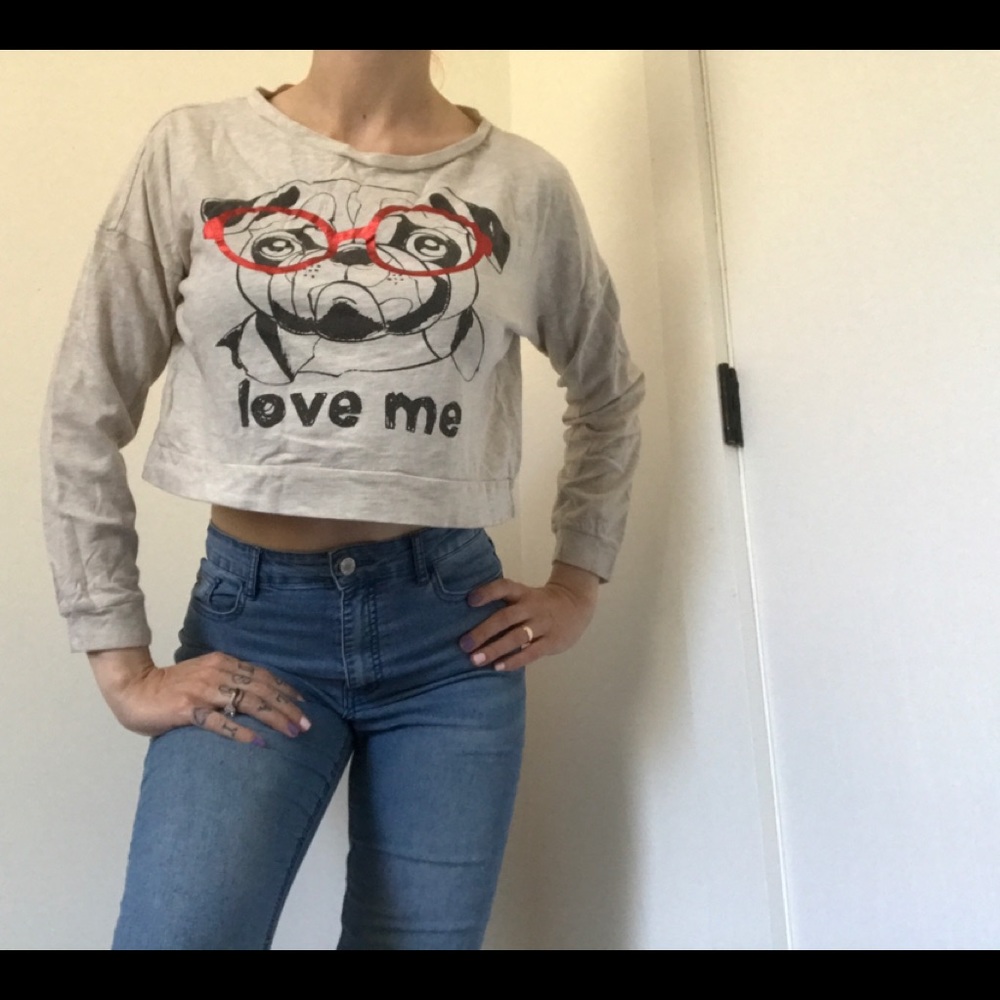 Forever 21 Pug Crop Top